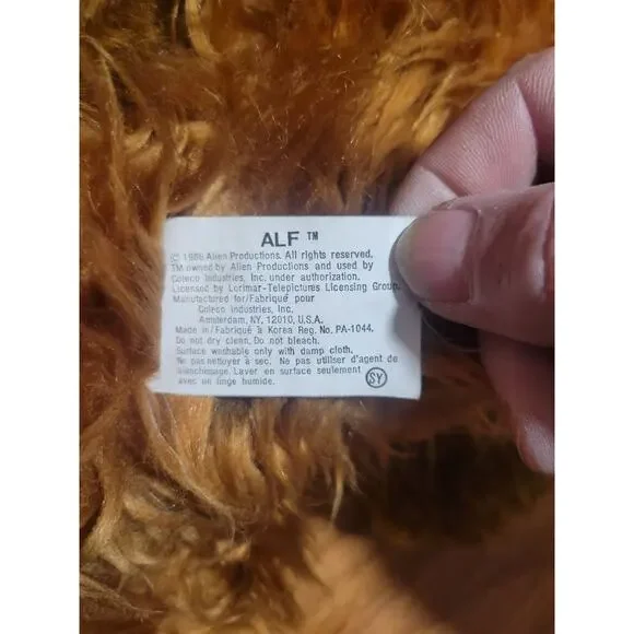 Vintage Alf Plush Doll Alien Productions 1986 Stuffed Animal Toy Coleco 18" - Picture 11 of 14